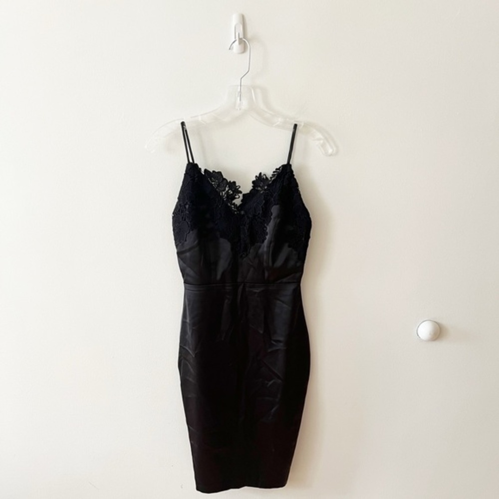 Missguided black bodycon midi dress